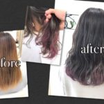 ピンクのインナーカラー×ミルクティーアッシュグレーが可愛すぎた！【あやのさん】の髪