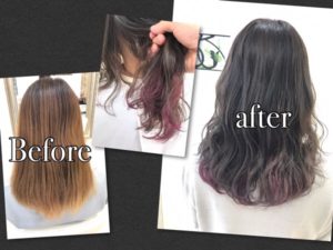 ピンクのインナーカラー×ミルクティーアッシュグレーが可愛すぎた！【あやのさん】の髪