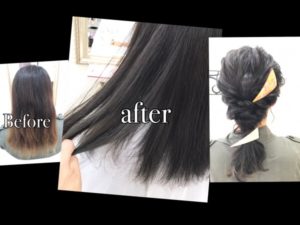 積み重ねるアッシュグレーのクオリティーとヘアアレンジの組み合わせがお洒落【ちさとさん】の髪