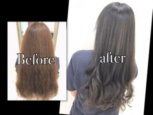 赤味抹殺カラー!濃厚な"ブルーアッシュグレー"で圧倒的な透明感!【あずささん】の髪