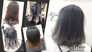 初めてのグラデーションカラー！アッシュグレーバージョン！！【さきさん】の髪