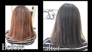 緑にならない外国人風アッシュグレー！隠し味は◯◯！【かなこさん】の髪