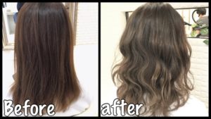 一回染めで明るくする外国人風アッシュグレー【せいあさん】の髪