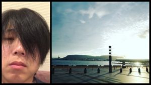 朝5時起きからのアートの島"豊島"に向けてフェリーに乗る俺