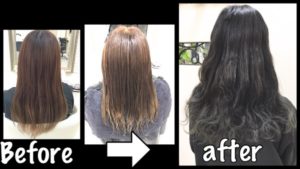 退色すると赤味がでにくくなるブリーチを使わないダブルカラー【みほさん】の髪