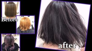 ブリーチ毛からの濃いめバイオレットアッシュがお洒落すぎる件【あおいさん】の髪