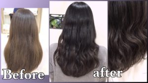 バイオレットアッシュにピンクを足したベリーピンク【ななさん】の髪