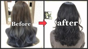 赤味抹殺していると黒染めも赤味が少なく出来るんです！【いくみさん】の髪