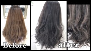 透明感がやばい濃いめなアッシュグレーの極み【かよこさん】の髪