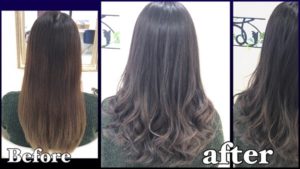 積み重ねる圧倒的なクオリティーのバイオレットアッシュ【のぞみさん】の髪