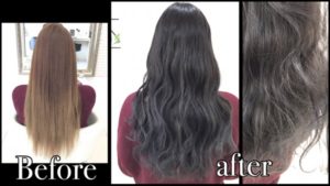 退色したら毛先が白っぽくなる外国人風カラーのグラデーションカラーはバイオレットアッシュ!【あつこさん】の髪