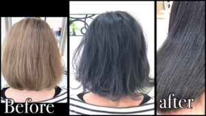 シルバーグレーになる退色を活用したアッシュグレー【あおいさん】の髪