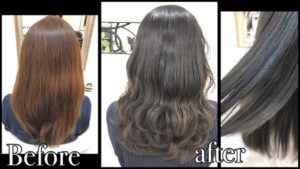 濃いめなアッシュグレーが透明感、艶感共に最強！【ゆかさん】の髪