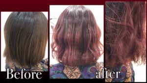 超濃厚な#ベリーピンクなボルドーカラー【なみちゃん】の髪