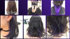 ラベンダーのインナーカラー×アッシュグレーが最強コンビ【まきさん】の髪