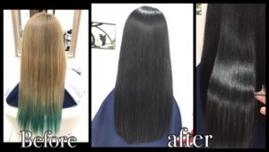 国家試験の為に暗くするけどすぐに明るく出来る濃いめバイオレットアッシュなる青黒染め【ももこちゃん】の髪