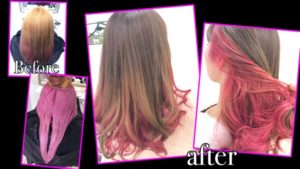 ピンクのインナーカラーの最高峰はこうだ!!【まみちゃん】の髪