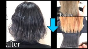 ショートやボブだから出来るブリーチを繰り返すバイオレットシルバーグレーのグラデーションカラー【なつみさん】の髪