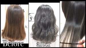 積み重ねるアッシュグレーのナチュラルグラデーションカラー【まゆめさん】の髪