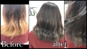 積み重ねるアッシュグレーで赤味抹殺カラー【まりさん】の髪