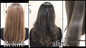 アッシュグレーなどの外国人風カラーは一度ブリーチしてると2回目の方が断然綺麗に染まる！【たえこさん】の髪