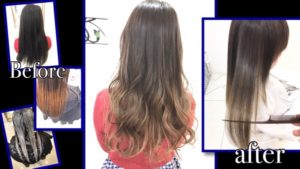 綺麗な金髪のグラデーションカラーはまさに外国人風カラー【みおさん】の髪