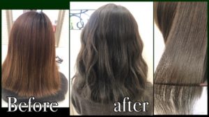 明るさをキープした赤味抹殺#セピアグレージュが春っぽい【あいりさん】の髪