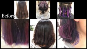 ピンクとラベンダーのインナーカラー×ピンクパープルアッシュグレーが可愛すぎた【わかなさん】の髪