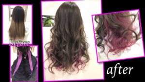 ピンクのインナーカラー×透明感のあるモノトーンアッシュグレー【みなさん】の髪