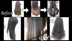 土台を活かして毛先を白っぽくするグラデーションカラー【ようこさん】の髪