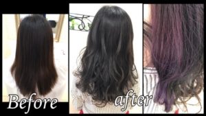 ネイビーラベンダーのインナーカラー×アッシュグレーのお洒落カラー【せいこさん】の髪