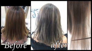 積み重ねてるからこそハイトーンの外国人風カラーはここまで綺麗に染まる！！【まりなさん】の髪