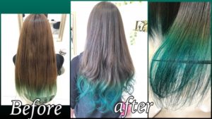 大阪で積み重ねるグリーンのグラデーション×外国人風アッシュグレー【ちづるさん】の髪