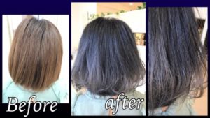 ブルーアッシュのグラデーションカラーを濃厚に染めると透明感がMAXに！【じゅりさん】の髪