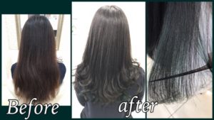 赤味抹殺濃厚アッシュグレー×さりげないグリーンのインナーカラー【ゆずかさん】の髪