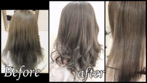 ブリーチベースからの明るめのミルクティーグレージュ【まいさん】の髪