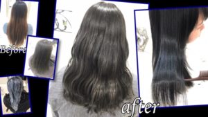 ブリーチを使わないダブルカラーで赤味抹殺アッシュグレーのプロセス【ようこさん】の髪