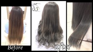 積み重ねるバイオレットアッシュのグラデーションカラーで毛先を白っぽく！【ゆみこさん】の髪