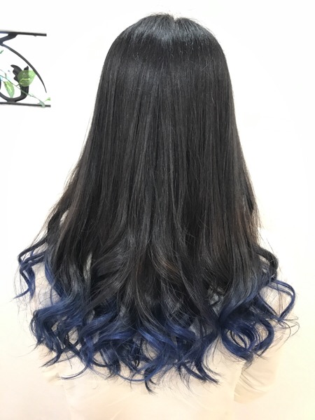毛先を青くしたい方へ 段階的ブリーチで作るブルーカラーvol 2