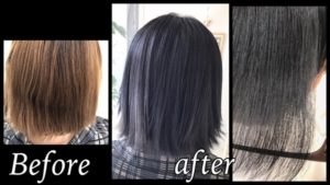 アッシュ系を綺麗に染めるには退色し切る前に色味を積み重ねること！【みさきさん】の髪