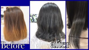 大阪で濃厚なブルーアッシュのグラデーションカラー！【ともかさん】の髪