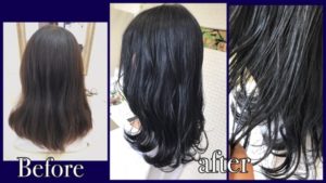 自然な黒髪は濃厚なブルーブラックで再現しよう！【なつみさん】の髪