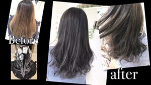 ハイライト×濃厚アッシュグレーの透明感抜群な外国人風カラー【あきさん】の髪