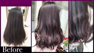 積み重ねる濃いめのベリーピンクの色味が可愛すぎた!!【あやのさん】の髪