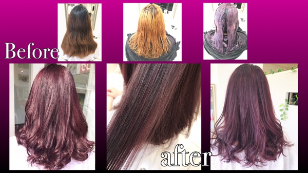 大阪でアールブリーチを使ったピンクカラーが可愛すぎる夏オススメカラー【かおりさん】の髪