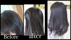 市販のカラーで赤くなった髪の毛をアッシュグレーに段階的にしていく【ひろこさん】の髪