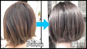 ボブに似合う積み重ねる赤味抹殺な外国人風カラー【ゆうさん】の髪