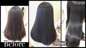 黒髪に見える濃厚なブルーバイオレットがお洒落【みゆきさん】の髪