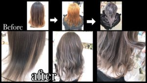 積み重ねるアッシュグレーで赤味抹殺カラー【まきこさん】の髪