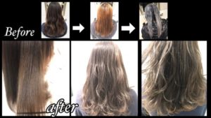 アールブリーチを使ったハイトーンのミルクティーアッシュベージュ【さおりさん】の髪